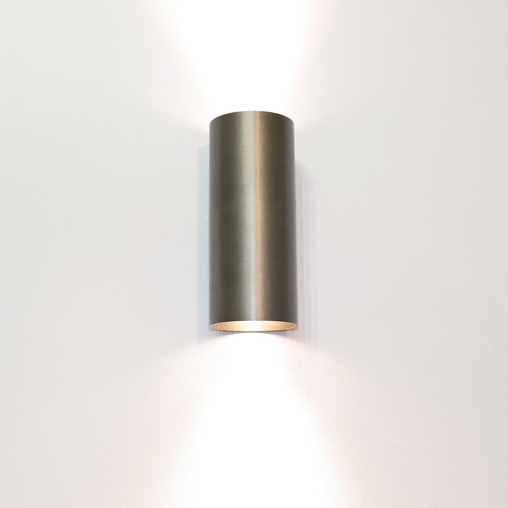 Artdelight LED Wandlamp rond IP20 -  154MM - Up Down - Licht Brons - 2-Lichts | GU10 fitting  - 230v