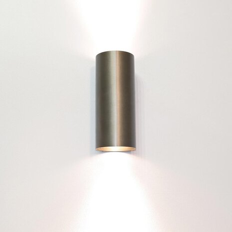 Artdelight LED Wandlamp rond IP20 -  154MM - Up Down - Licht Brons - 2-Lichts | GU10 fitting  - 230v