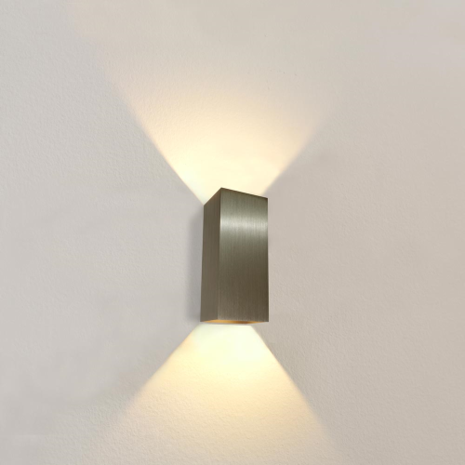 LCB LED LED Wandlamp XL - IP20 - 240MM - Up and Down - Brons | 100MM hoog - 2x GU10 fitting - 230v