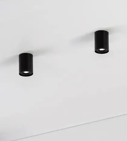 LCB LED Europe LED Plafondspot IP20 Kantelbaar - 96MM - GU10 fitting - Tube Rond Zwart | 125MM hoog - 230v - excl. lichtbron LCB LED Europe LED Plafondspot IP20 Kantelbaar - 96MM - GU10 fitting - Tube Rond Zwart | 125MM hoog - 230v - excl. lichtbron