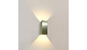 LCB LED LED Wandlamp XL - IP20 - 240MM - Up and Down - Goud | 100MM hoog - 2x GU10 fitting - 230v LCB LED LED Wandlamp XL - IP20 - 240MM - Up and Down - Goud | 100MM hoog - 2x GU10 fitting - 230v