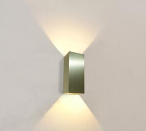 LCB LED Europe  LED Wandlamp XL - IP20 - 240MM - Up and Down - Goud | 100MM hoog - 2x GU10 fitting - 230v