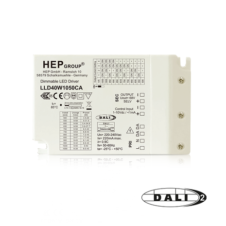 LED DALI driver 40W - Dipswitch 0.5-1.05A 46V | Geschikt voor LED panelen