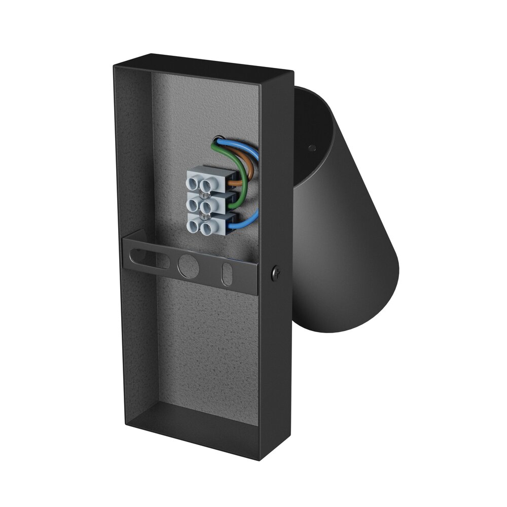 Spectrum GU10 Wandlamp met Aan/Uit Schakelaar 230V IP20 55x100mm Zwart Rond