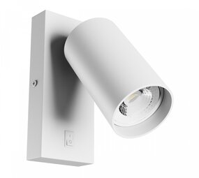 Spectrum voor de installateur GU10 Wandlamp met Aan/Uit Schakelaar 230V IP20 55x100mm Wit Rond