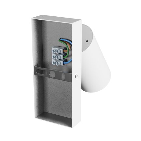 Spectrum voor de installateur GU10 Wandlamp met Aan/Uit Schakelaar 230V IP20 55x100mm Wit Rond