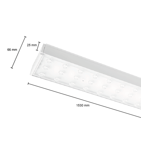 LCB LED LED Lichtlijn retrofit 1504MM - Retrofit - 4000K 840 - 32/40/48/56W Dipswitch lichtsterkte instelbaar - 150Lm/PW - 90 Gr LCB LED LED Lichtlijn retrofit 1504MM - Retrofit - 4000K 840 - 32/40/48/56W Dipswitch lichtsterkte instelbaar - 150Lm/PW - 90 Gr