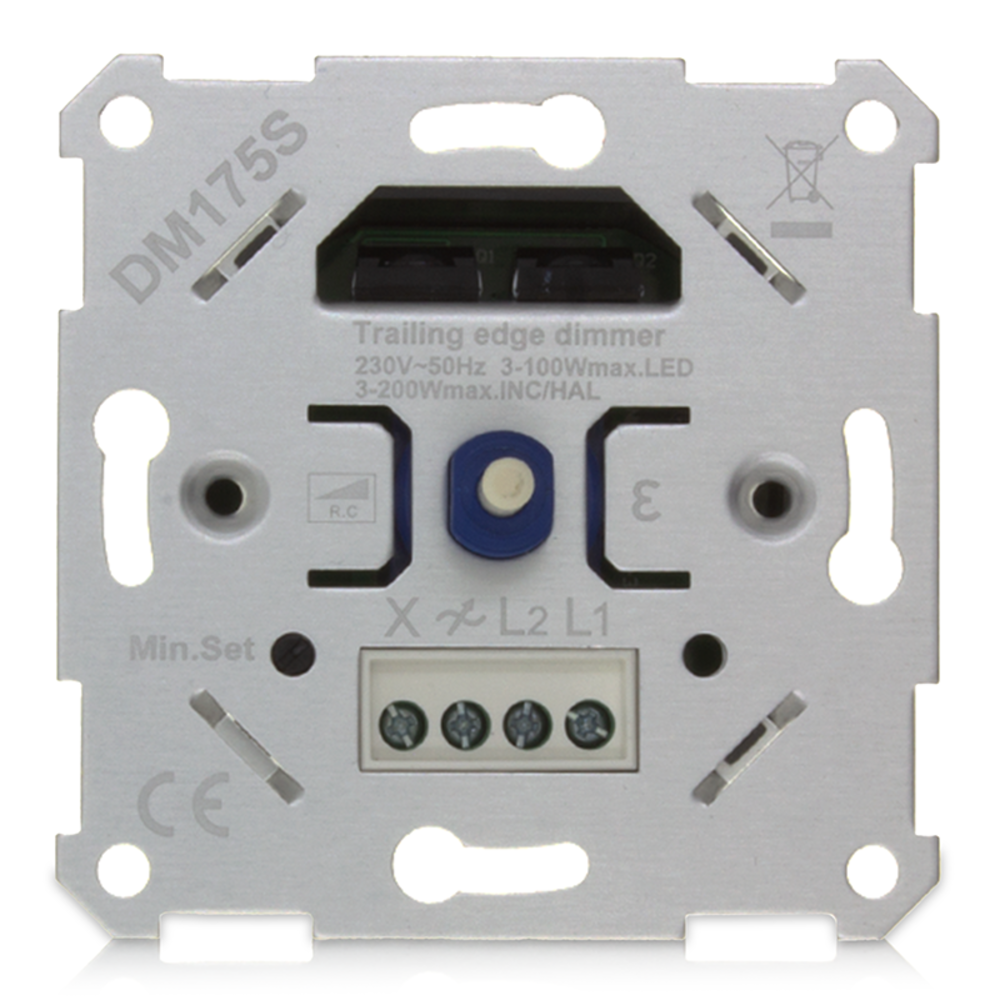 LCB LED Europe LED dimmer inbouw 5-150W | TRIAC Fase-afsnijding - Universeel LCB LED Europe LED dimmer inbouw 5-150W | TRIAC Fase-afsnijding - Universeel