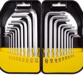 Inbus + torx sleutelset 18 dlg profi box