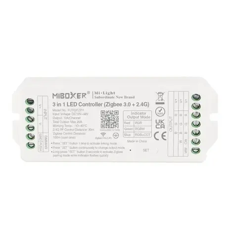 Mi-Light LED strip WIFI controller 20A - Zigbee 3.0 - RF 2.4Ghz | Miboxer RGB + CCT + DIM 12/ 24V / 48V