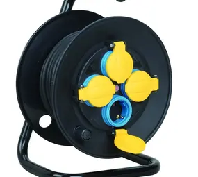 Technik Kabelhaspel 50Meter 16A - IP44  4-voudig H07RN-F | 3x1.5mm2 - Industriele kwaliteit