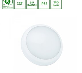 Spectrum voor de installateur LED Plafond/wand armatuur IP65 - Beweging en Daglicht Sensor -18W 1160Lm / 24W 3480Lm Dipswitch | 830-840-865 CCT Lichtkleur instelbaar | Stepdim Ø320mm - IK08