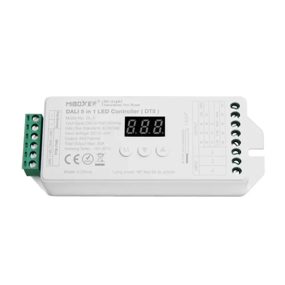 LCB LED Europe  LED Strip DALI - DT8 Controller 20A  | DL-X Miboxer RGB + CCT + DIM 12/ 24V