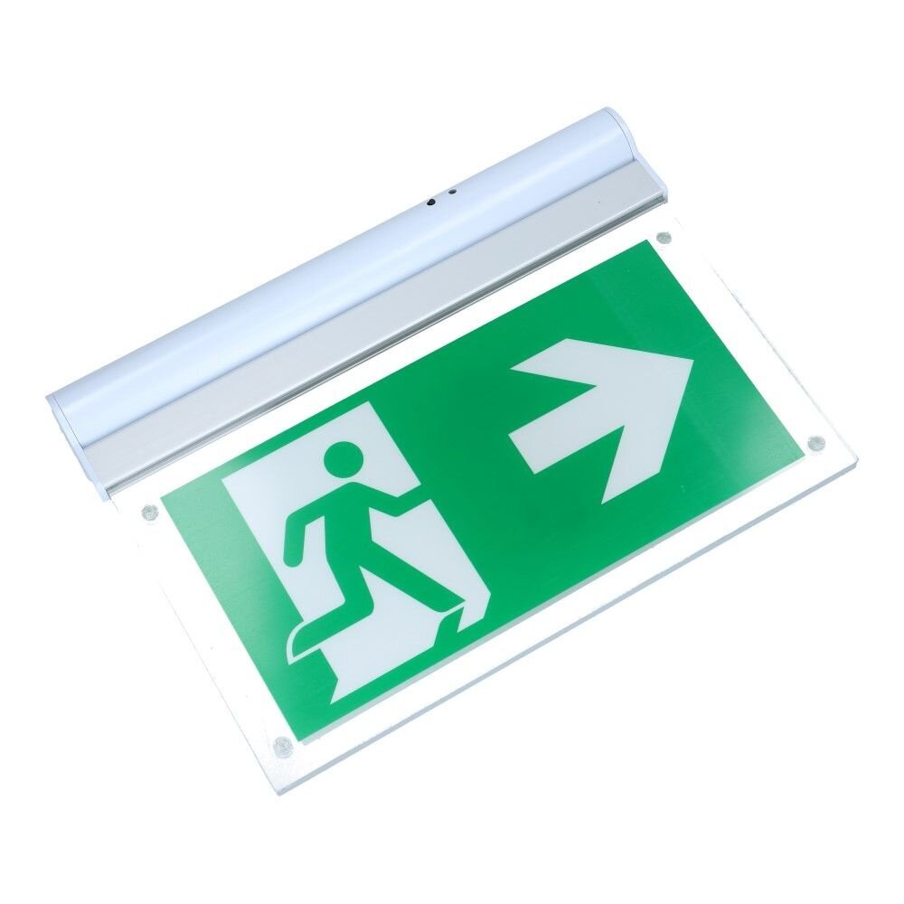 LCB LED Europe  LED Noodverlichting - Wit - 2W - Wand/ Plafond montage | Incl. Pictogram - LifePO4 3.2V 1.5Ah accu