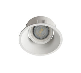 Kanlux Inbouwspot Rond GU10 - Verzonken - Kantelbaar IVRI Wit - 92MM | IP20 Zaagmaat 83mm - GU10 Fitting