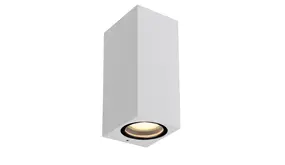 LED Wandlamp IP44 - Wit Zaro -  2xGU10 Fitting - 160MM Up Downlight |  68MM Breed - 230V LED Wandlamp IP44 - Wit Zaro -  2xGU10 Fitting - 160MM Up Downlight |  68MM Breed - 230V