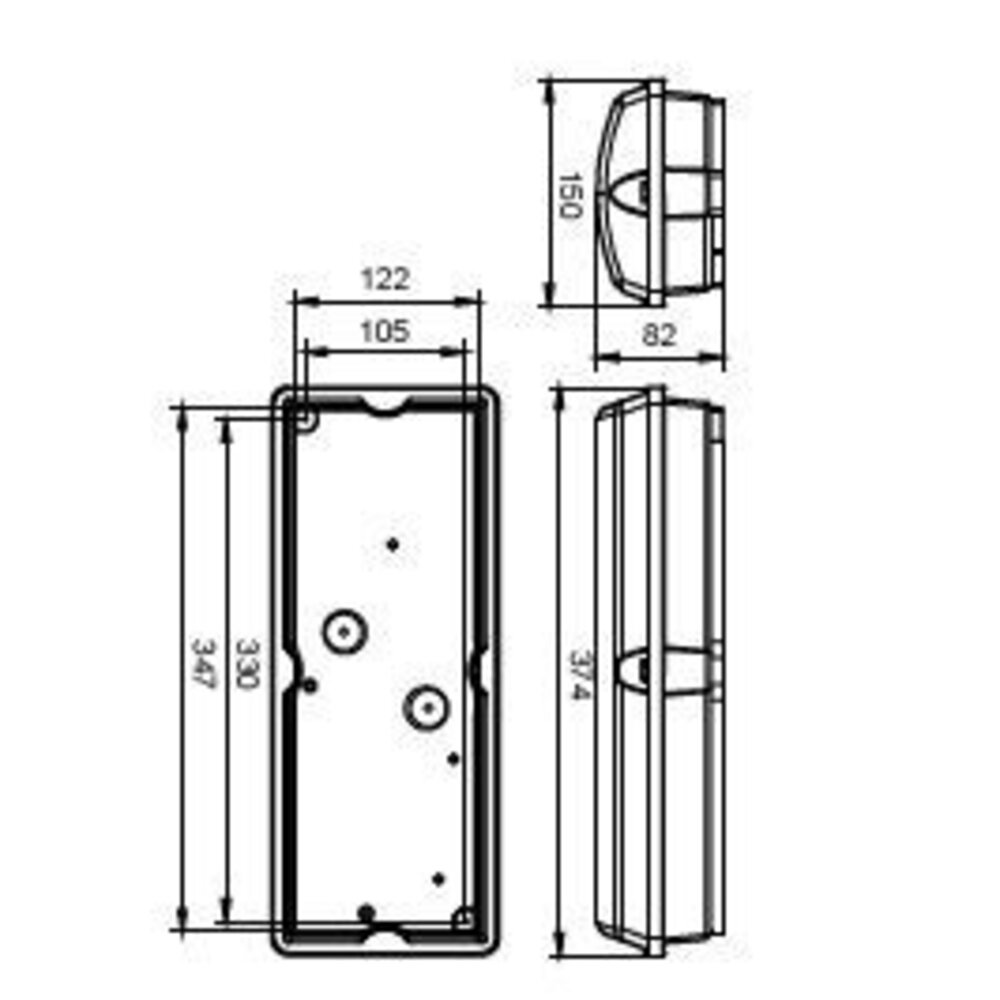 Philips LED Bulkhead Ledinaire WL055V Wit 6W 630lm - 840 Koel Wit | 374x150mm – IP65 Philips LED Bulkhead Ledinaire WL055V Wit 6W 630lm - 840 Koel Wit | 374x150mm – IP65