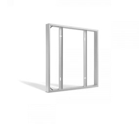 LCB LED Europe  LED Paneel opbouw framesysteem -  compleet systeem - 60x60cm - Wit aluminium | 7 cm hoog  - Geschikt voor Backlit en Sidelit panelen