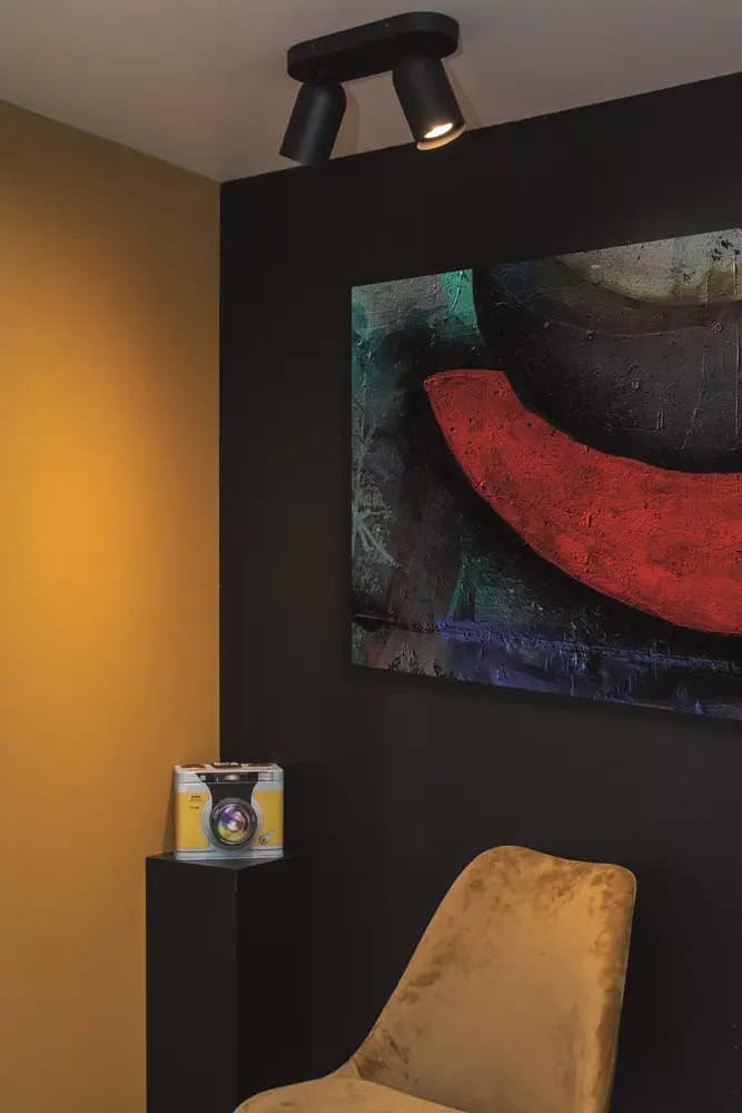 Lucide LED Plafondspot Dubbel - Punch Richtbaar - Zwart  Mat | 2x GU10 fitting - 230v