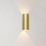LCB LED Europe LED Wandlamp Up Downlight - IP20 Goud - 72MM - 2x 4W 720lm - 2700K 827 Warm wit | 180MM hoog - 230v - Dimbaar LCB LED Europe LED Wandlamp Up Downlight - IP20 Goud - 72MM - 2x 4W 720lm - 2700K 827 Warm wit | 180MM hoog - 230v - Dimbaar
