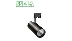 Spectrum LED Railspot 3F Branta Zwart - 40W 4600Lm - 3000K 930 Warm wit | 36° Stralingshoek - CRI95 Spectrum LED Railspot 3F Branta Zwart - 40W 4600Lm - 3000K 930 Warm wit | 36° Stralingshoek - CRI95