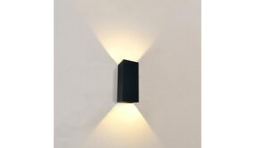 LCB LED LED Wandlamp XL - IP20 - 240MM - Up and Down - Zwart | 100MM hoog - 2x GU10 fitting - 230v LCB LED LED Wandlamp XL - IP20 - 240MM - Up and Down - Zwart | 100MM hoog - 2x GU10 fitting - 230v