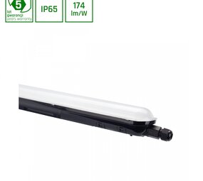 Spectrum voor de installateur LED Montagebalk IP65 - 120cm Zwart - Limea Gigant - 38W 6612Lm - 4000K 840 Helder wit | 120Gr - IK10 - 5 jaar garantie