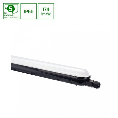 Spectrum voor de installateur LED Montagebalk IP65 - 120cm Zwart - Limea Gigant - 38W 6612Lm - 4000K 840 Helder wit | 120Gr - IK10 - 5 jaar garantie