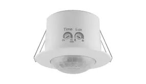 Ledvance Zakelijk: Professionele LED Verlichting & Armaturen | voor de installateur LED Inbouw Schemer & Bewegingssensor - Passieve infrarood (PIR) - Wit 82MM | IP20 - Zaagmaat 70MM - 6 Meter 360 Graden Detectie