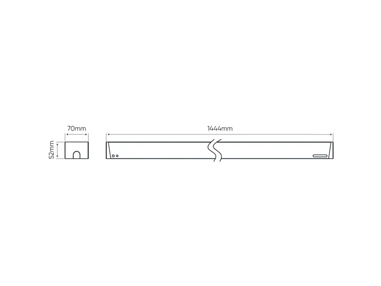 LED line PRIME  Linear - 60W - 4000K  -7800lm - 0-10V Dimbaar  - 60*110° - Zwart - 1444mm LED line PRIME  Linear - 60W - 4000K  -7800lm - 0-10V Dimbaar  - 60*110° - Zwart - 1444mm