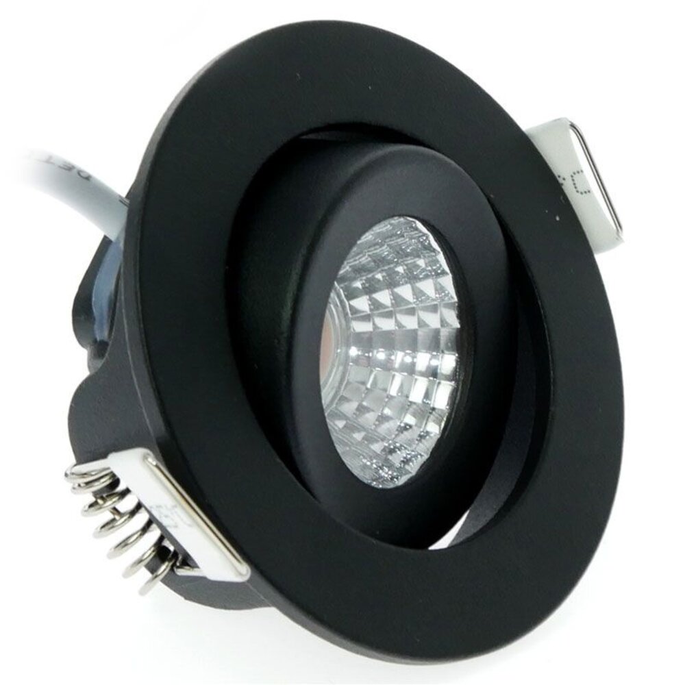 LCB LED Europe LED Mini Inbouwspot IP65 - Zwart 62MM - 5W 450LM - 2700K 827 Warm Wit | Zaagmaat 52MM - Triac Dimbaar | 230v LCB LED Europe LED Mini Inbouwspot IP65 - Zwart 62MM - 5W 450LM - 2700K 827 Warm Wit | Zaagmaat 52MM - Triac Dimbaar | 230v
