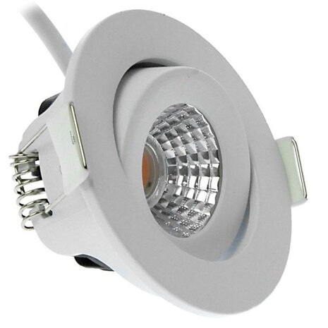 LCB LED Europe LED Mini Inbouwspot IP65 - Wit 62MM - 5W 450LM - 2700K 827 Warm Wit | Zaagmaat 52MM - Triac Dimbaar | 230V LCB LED Europe LED Mini Inbouwspot IP65 - Wit 62MM - 5W 450LM - 2700K 827 Warm Wit | Zaagmaat 52MM - Triac Dimbaar | 230V