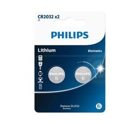 Philips LED Verlichting | Officieel distributeur Philips Lithium Batterij CR2032 - 2 stuks