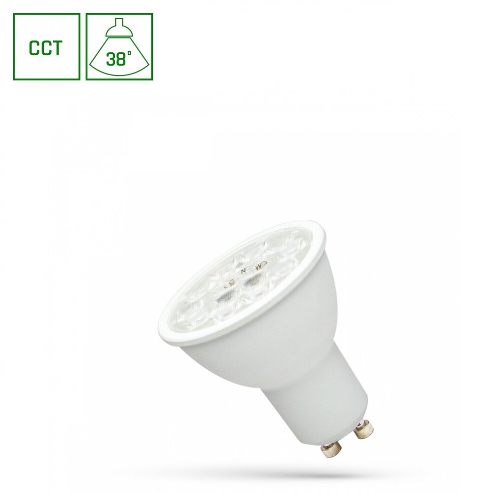 Spectrum voor de installateur LED GU10 - 6W -3000K-4000K-6000K/ CCT - 38°