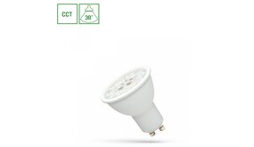 Spectrum LED GU10 - 6W -3000K-4000K-6000K/ CCT - 38° Spectrum LED GU10 - 6W -3000K-4000K-6000K/ CCT - 38°