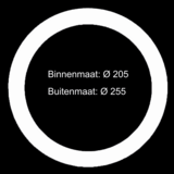LCB LED Europe  Verloopring - Opvulring - Wit - Ø205MM - Ø255MM