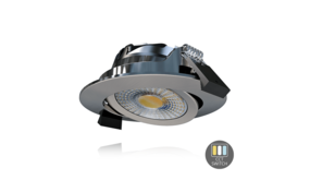 LCB LED LED Inbouwspot IP65 - 82MM RVS Zilver - 6W 580Lm  - CCT 827 - 830 - 840 Multi Color Switch | Zaagmaat 67MM Triac Dimbaar - Inclusief Lasdoos