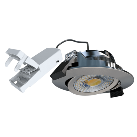 LCB LED Europe  LED Inbouwspot IP65 - 82MM RVS Zilver - 6W 580Lm  - CCT 827 - 830 - 840 Multi Color Switch | Zaagmaat 67MM Triac Dimbaar - Inclusief Lasdoos