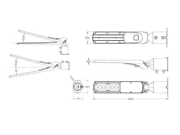 LED line LED Straatlamp IP66 - Flamingo Zwart - 100W 10000Lm -  4000K 840 Koel Wit  - Diameter 60mm LED line LED Straatlamp IP66 - Flamingo Zwart - 100W 10000Lm -  4000K 840 Koel Wit  - Diameter 60mm