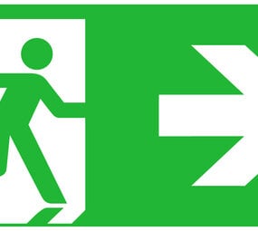 Macbright TIC Noodverlichting Toebehoren | TIC-Picto-A Pictogram Man Pijl Rechts/ Links