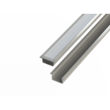 Topmet Aluminium profiel 10mm - Inbouw - L2020*B16*H9,8mm - Zilver + Matte omslag Topmet Aluminium profiel 10mm - Inbouw - L2020*B16*H9,8mm - Zilver + Matte omslag