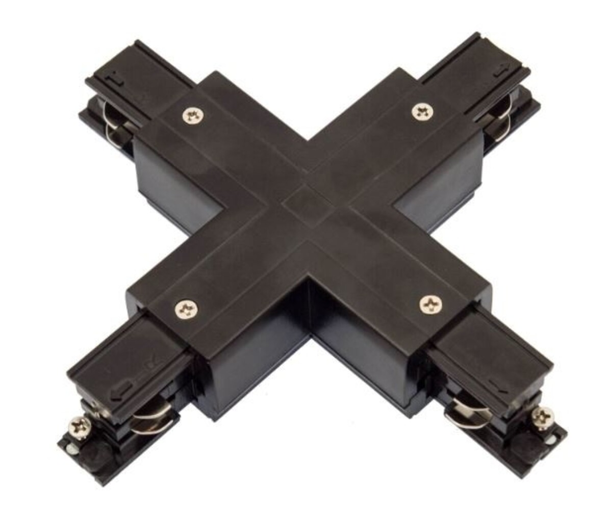 Spectrum voor de installateur 3-Fase Spanningsrail toebehoren | X Kruis verbinding - SPS 2 Connetor 3 phase - Zwart