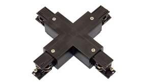 Spectrum voor de installateur 3-Fase Spanningsrail toebehoren | X Kruis verbinding - SPS 2 Connetor 3 phase - Zwart