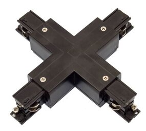 Spectrum voor de installateur 3-Fase Spanningsrail toebehoren | X Kruis verbinding - SPS 2 Connetor 3 phase - Zwart