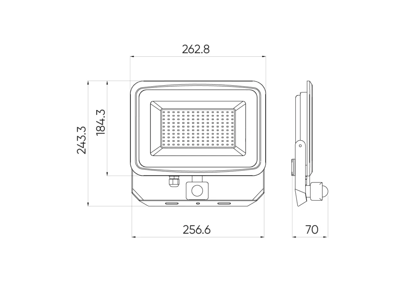 LED line verlichting - Betaalbare Professionele LED Oplossingen LED Breedstraler IP65 - 100W 10.000Lm - 4000K  840 Koel Wit | Bewegingssensor -  3 jaar garantie