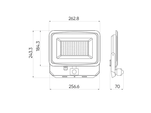 LED line verlichting - Betaalbare Professionele LED Oplossingen LED Breedstraler IP65 - 100W 10.000Lm - 4000K  840 Koel Wit | Bewegingssensor -  3 jaar garantie