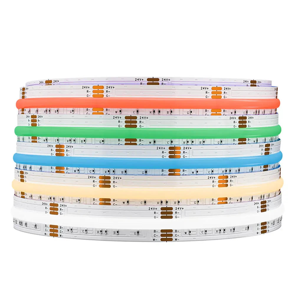 LCB LED Europe LED Strip FCOB- 5m- 12mm- 24V 80W 16W/m- 960leds p/m- RGB+CCT- IP30 LCB LED Europe LED Strip FCOB- 5m- 12mm- 24V 80W 16W/m- 960leds p/m- RGB+CCT- IP30