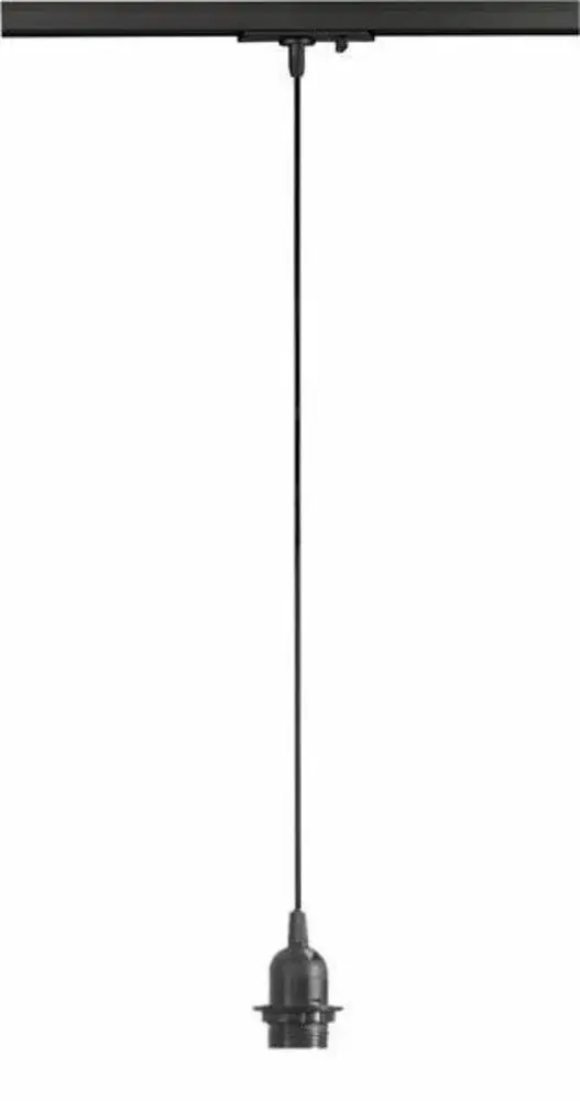 Spectrum voor de installateur 3-Fase Spanningsrail Pendel fitting Zwart | E27 Fitting met pendel 1 Meter - 3 phase