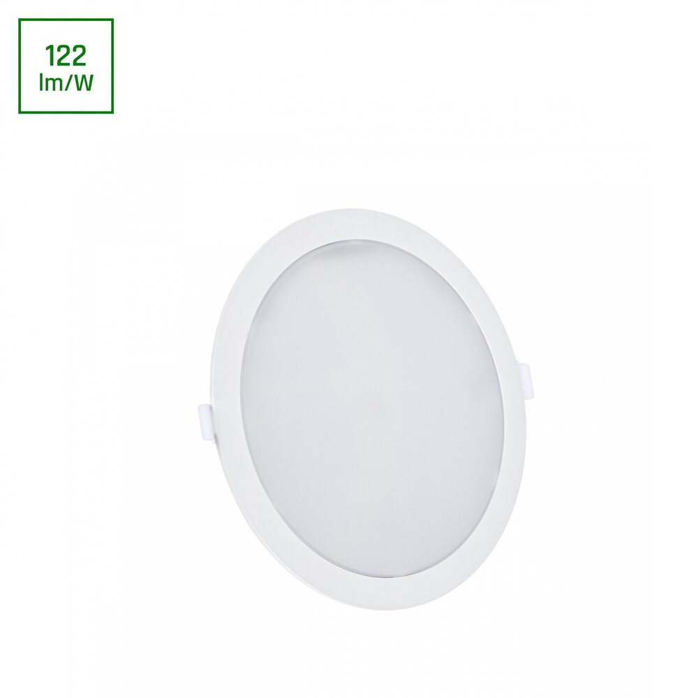 Spectrum LED Downlight - Plafondlamp Inbouw/ Opbouw IP20 - 18W 1900Lm - 4000K 840 Helder Wit  |  Incl. Veerklemsysteem Spectrum LED Downlight - Plafondlamp Inbouw/ Opbouw IP20 - 18W 1900Lm - 4000K 840 Helder Wit  |  Incl. Veerklemsysteem