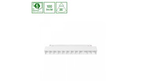 Spectrum LED 48V Magnetische Railspot - Wit - Model S - 12W 1200Lm - 3000K 830 Warm Wit | 12 Leds - Track Bar - Shift Systeem 204x23x42mm 35D Spectrum LED 48V Magnetische Railspot - Wit - Model S - 12W 1200Lm - 3000K 830 Warm Wit | 12 Leds - Track Bar - Shift Systeem 204x23x42mm 35D